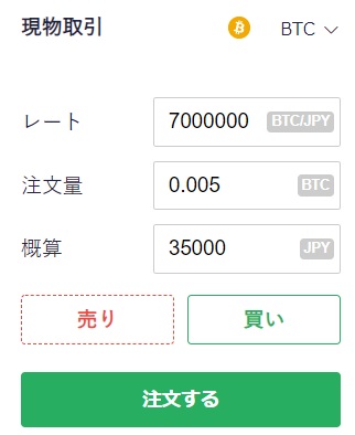 コインチェック現物取引買い方